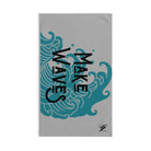 Traditional Make Waves Light Grey | Mix & Match Original Fun-Flirty Lovers’ Towels