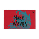 Traditional Make Waves Red | Mix & Match Original Fun-Flirty Lovers’ Towels