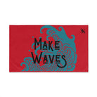 Traditional Make Waves Red | Mix & Match Original Fun-Flirty Lovers’ Towels