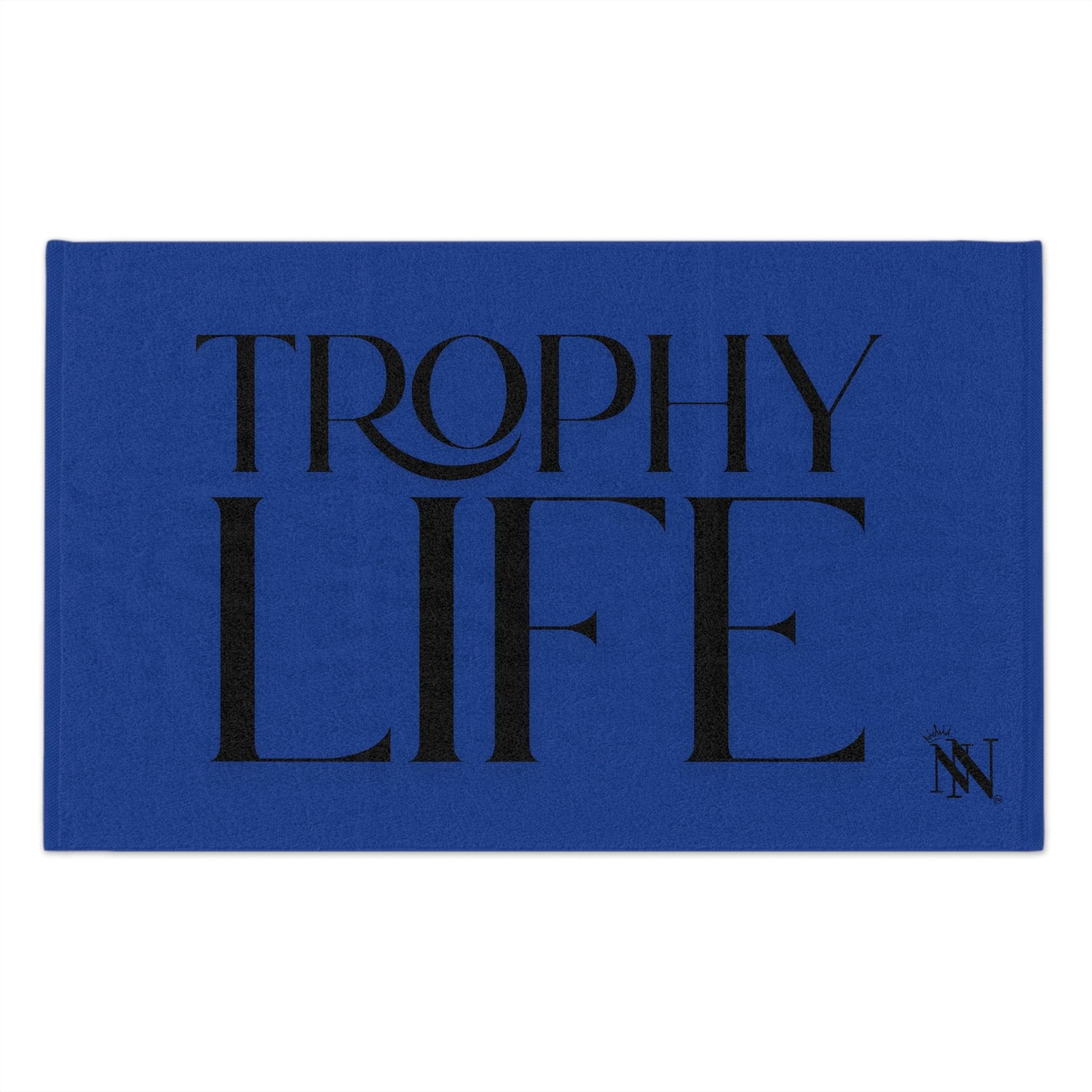Trophy Life Blue Mix & Match Soft Sex Towels | Naughty Lovers’ Gifts