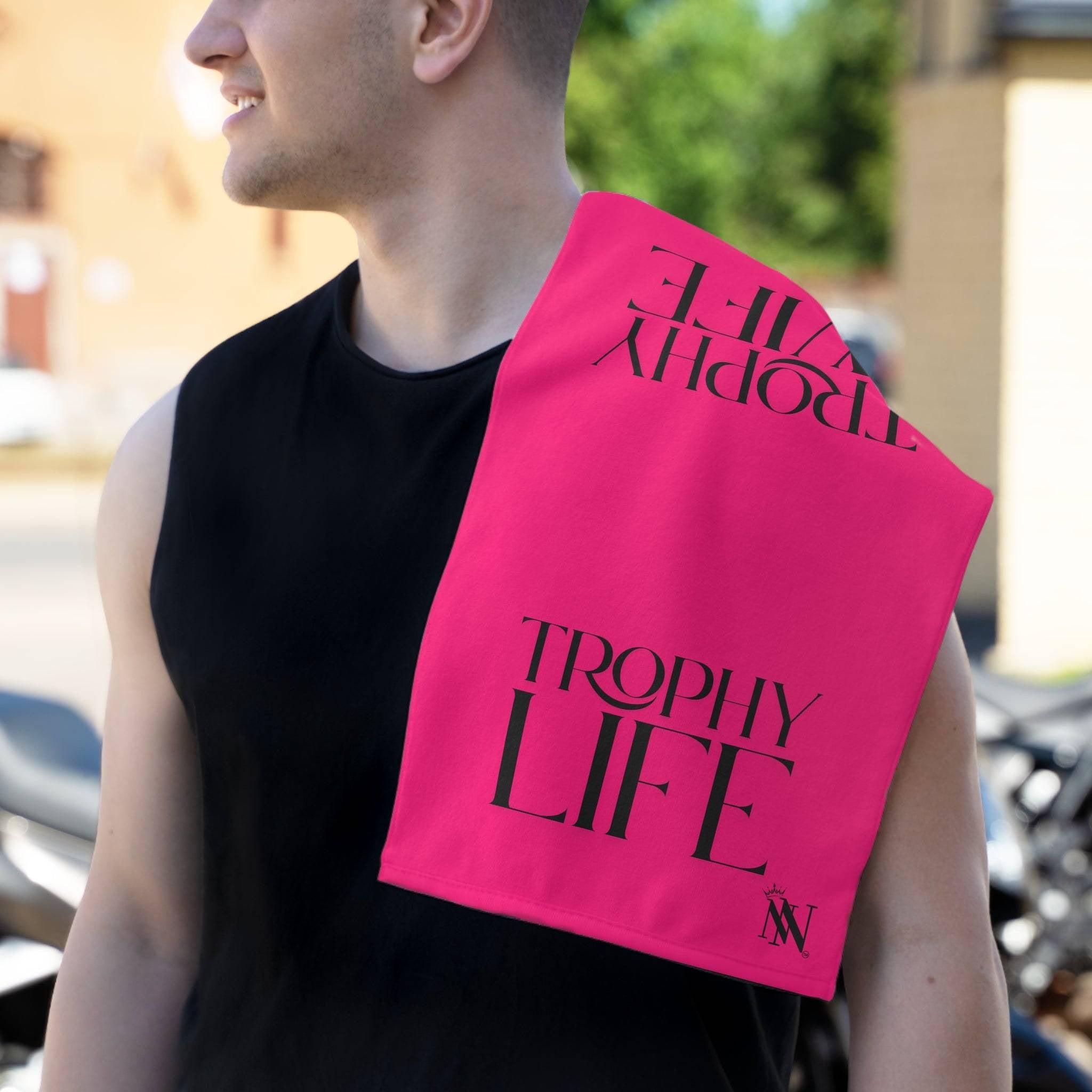 Trophy Life Wife Pink Shareable Mix & Match Soft Sex Towels | Naughty Lovers’ Gifts