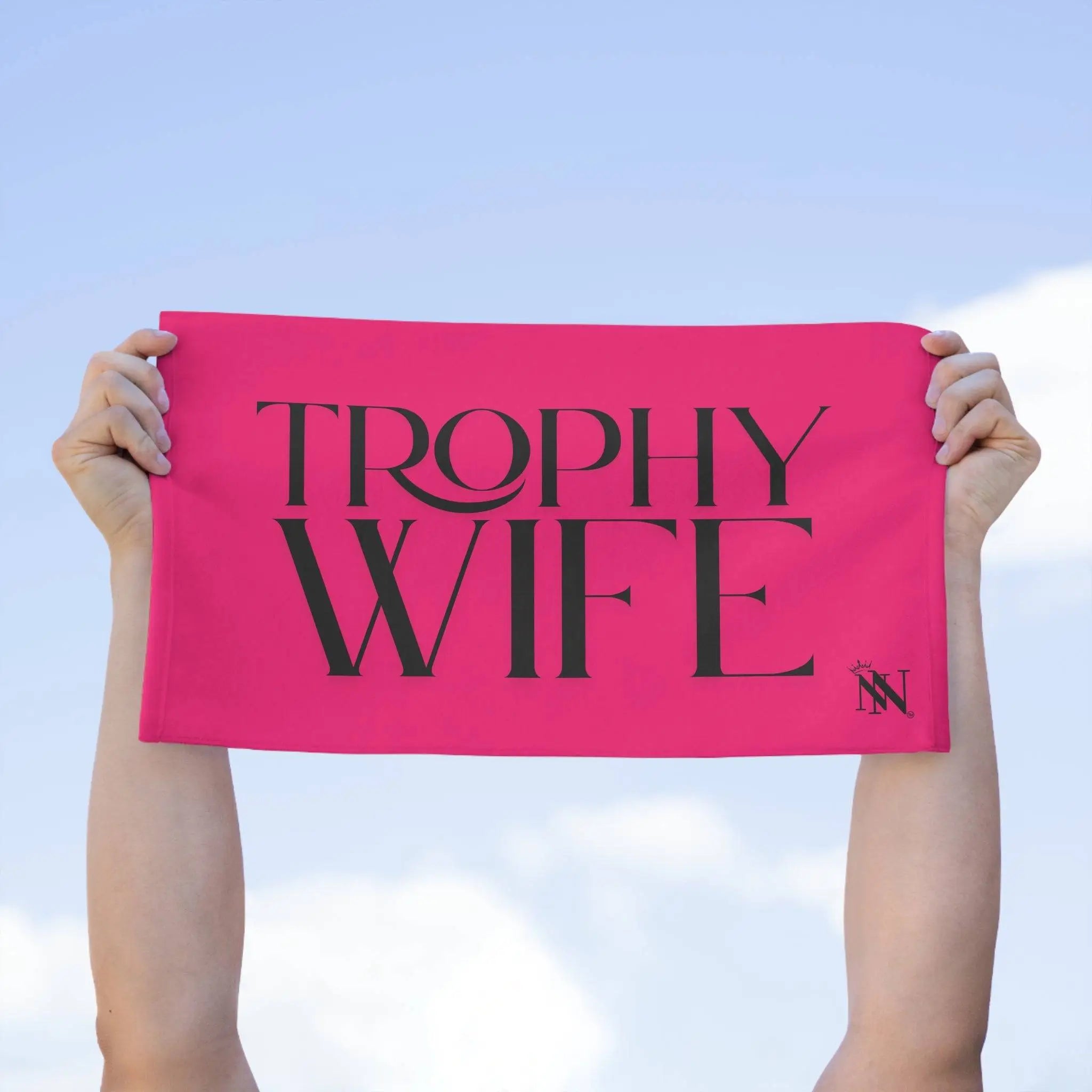 Trophy Wife Pink Mix & Match Soft Sex Towels | Naughty Lovers’ Gifts