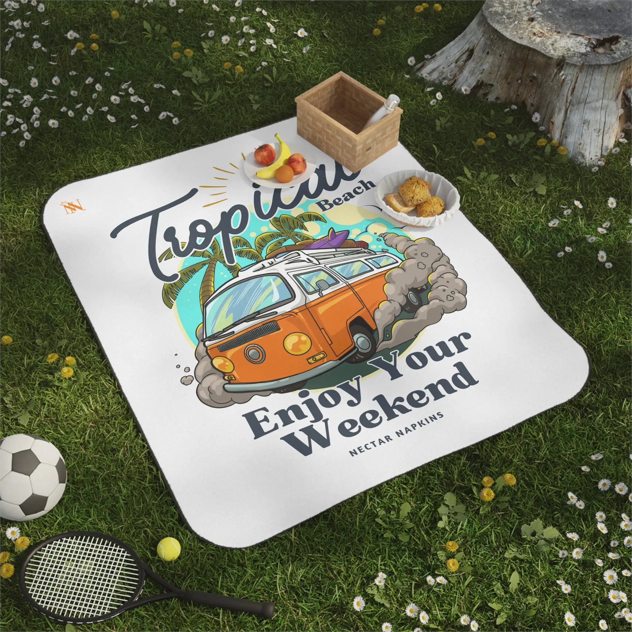 Tropical Beach | Mix Match Fun-Flirty Lovers’ Water-Resistant Blankets