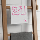 Turning 21 White | Mix & Match Soft Fun-Flirty Lovers’ Towels