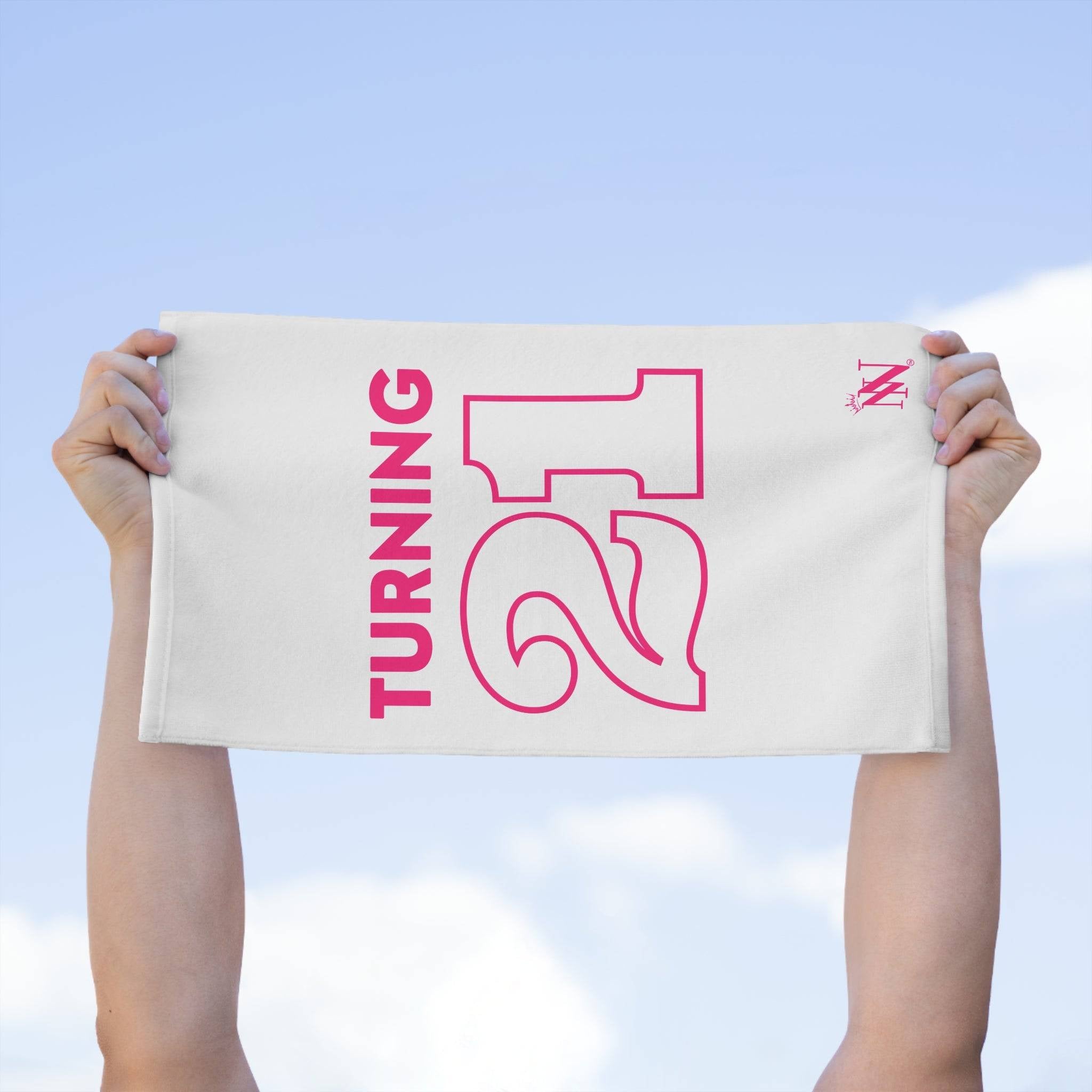 Turning 21 White | Mix & Match Soft Fun-Flirty Lovers’ Towels