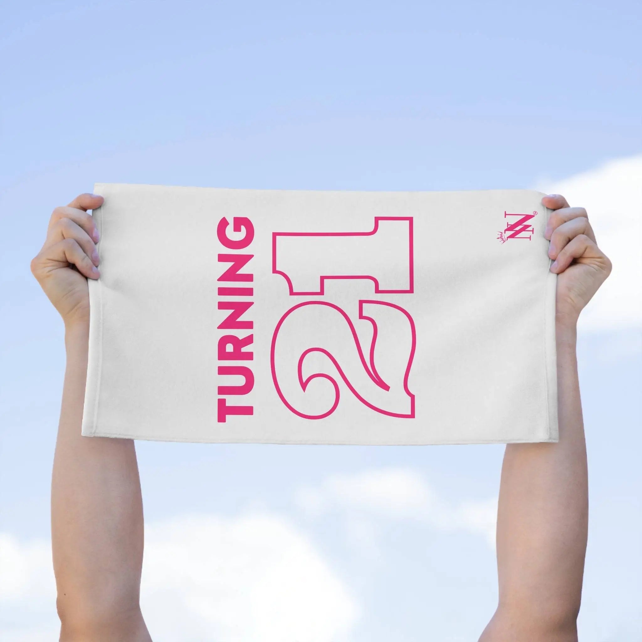Turning 21 White | Mix & Match Soft Fun-Flirty Lovers’ Towels