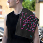 Two-Dimensional Love Black | Mix & Match Soft Fun-Flirty Lovers’ Towels