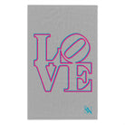 Two-Dimensional Love Light Grey | Mix & Match Soft Fun-Flirty Lovers’ Towels