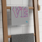 Two-Dimensional Love Light Grey | Mix & Match Soft Fun-Flirty Lovers’ Towels