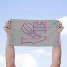 Two-Dimensional Love Light Grey | Mix & Match Soft Fun-Flirty Lovers’ Towels