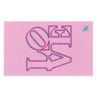 Two-Dimensional Love Light Pink | Mix & Match Soft Fun-Flirty Lovers’ Towels