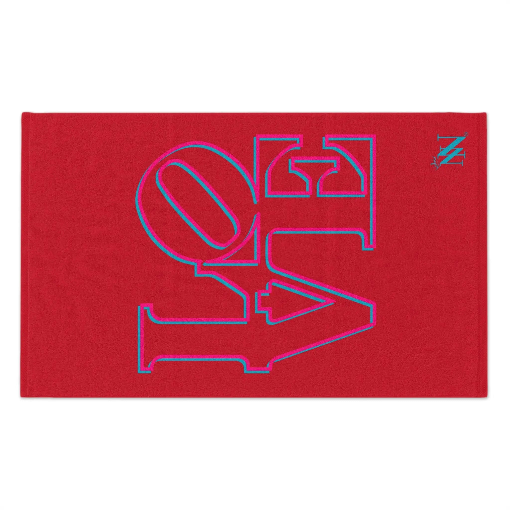 Two-Dimensional Love Red | Mix & Match Soft Fun-Flirty Lovers’ Towels