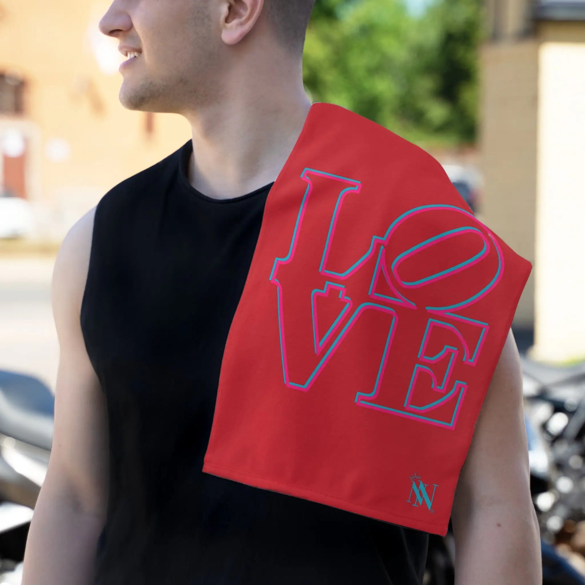 Two-Dimensional Love Red | Mix & Match Soft Fun-Flirty Lovers’ Towels