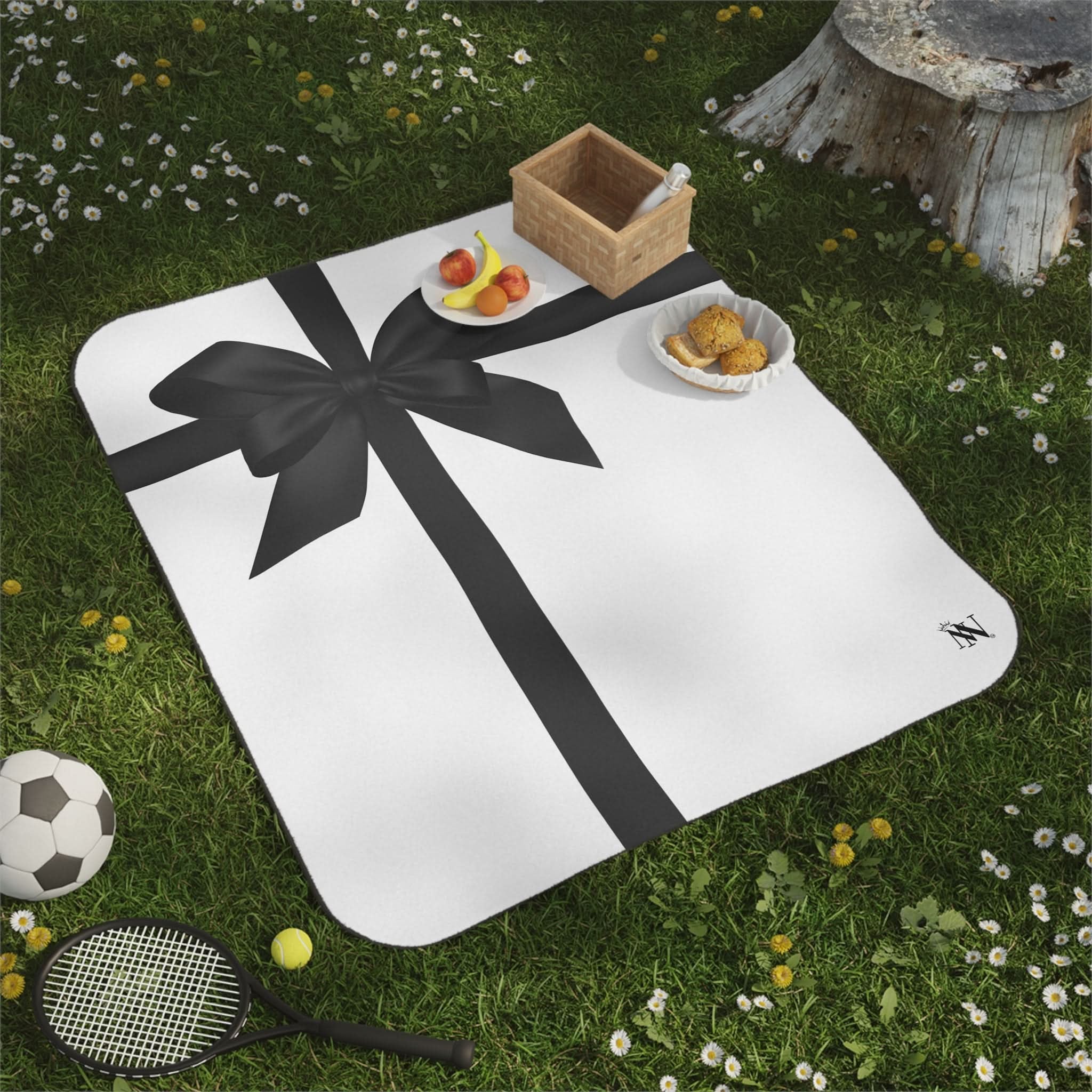 Unwrap Me Black Bow | Mix Match Fun-Flirty Lovers’ Water-Resistant Blankets