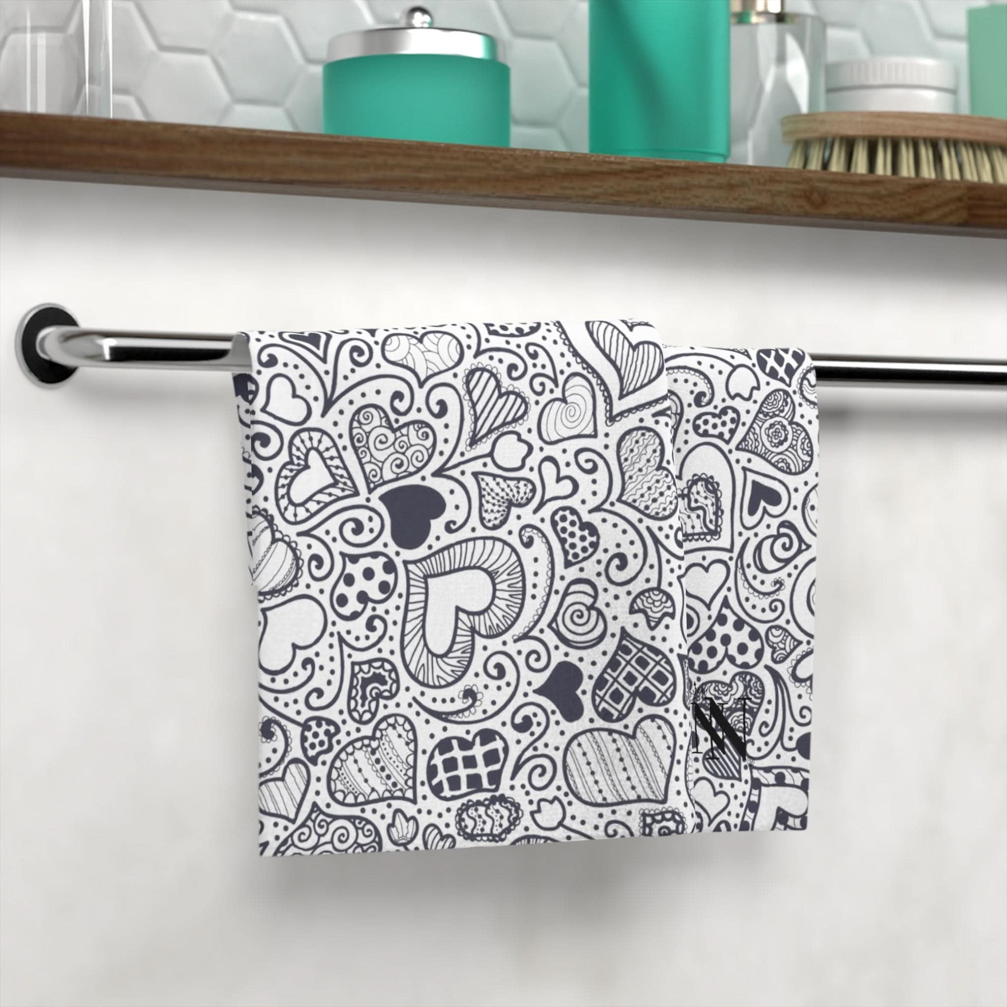 V-day Grey Hearts | Mix & Match Lils’ Fun-Flirty Lovers’ Towels