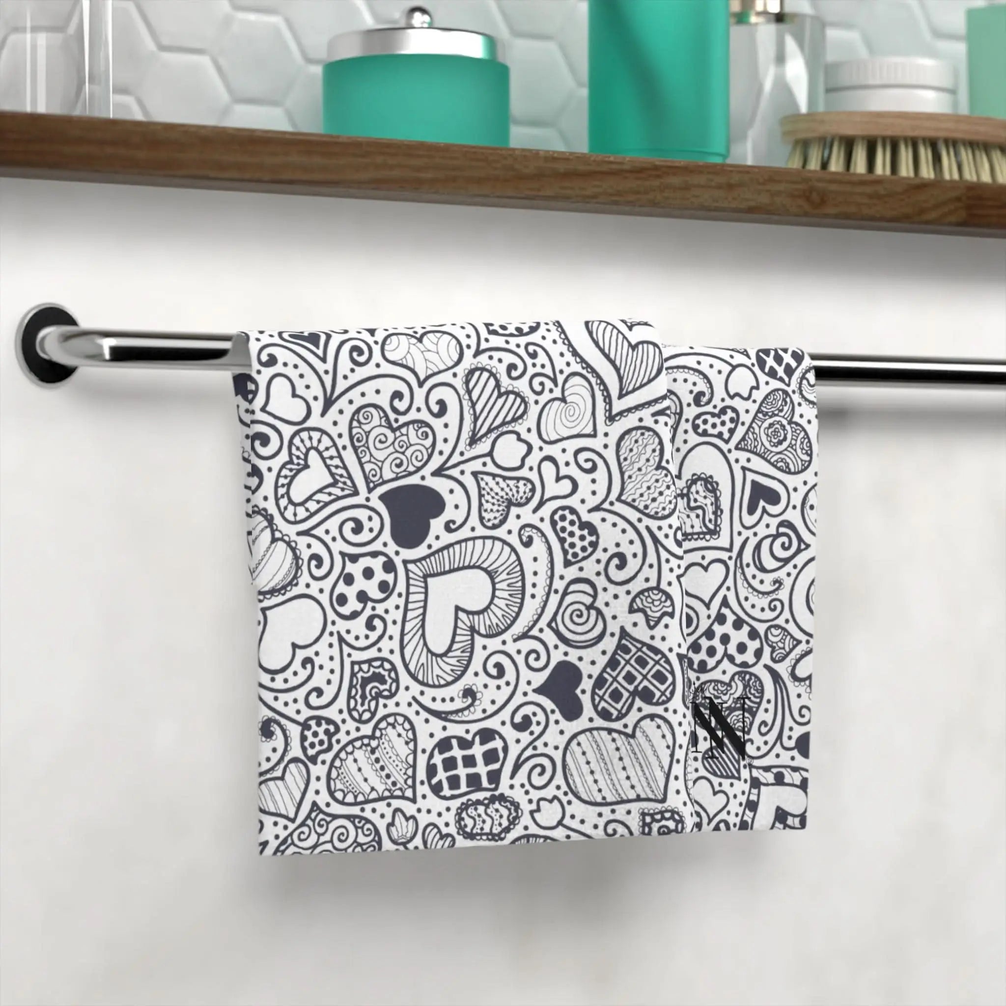 V-day Grey Hearts | Mix & Match Lils’ Fun-Flirty Lovers’ Towels