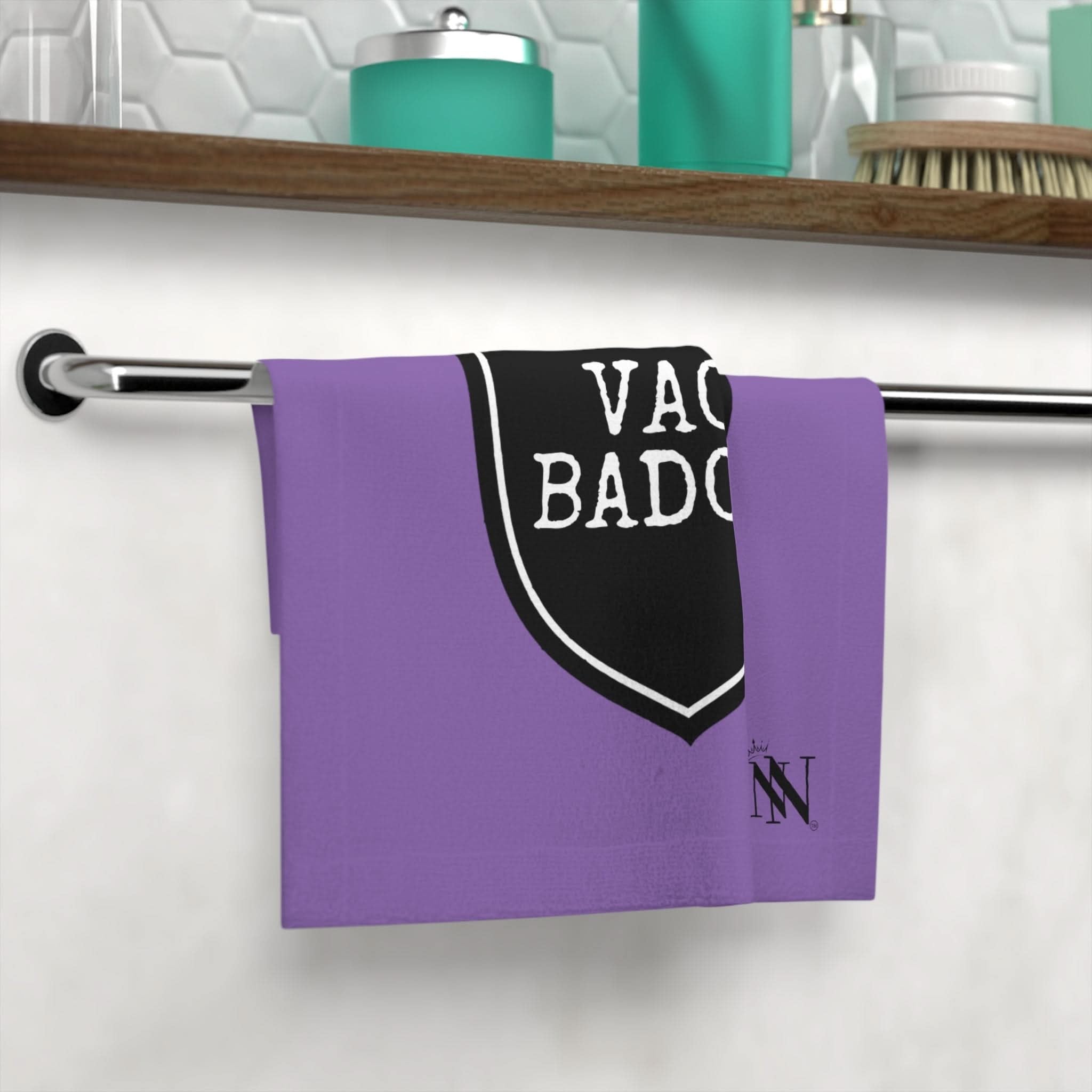 Vag Badge Lavendar After-Sex Towel | Fun Flirty & Soft