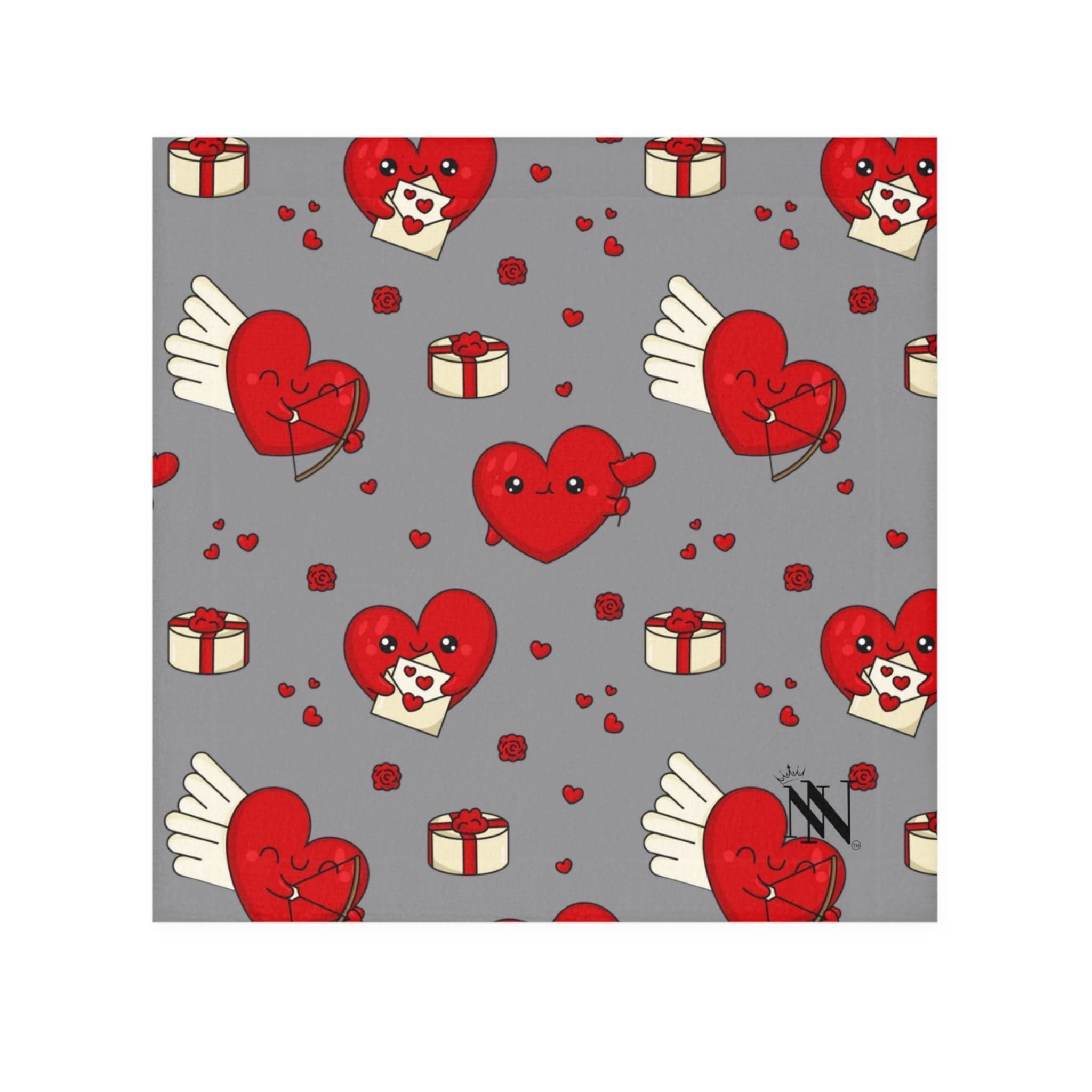 Valentine Love Grey | Mix & Match Lils’ Fun-Flirty Lovers’ Towels