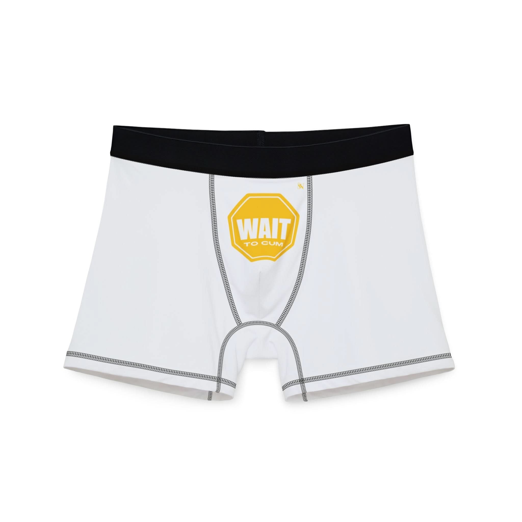 Wait to Cum Sign | Mix & Match Fun-Flirty Lovers’ Boxer Briefs