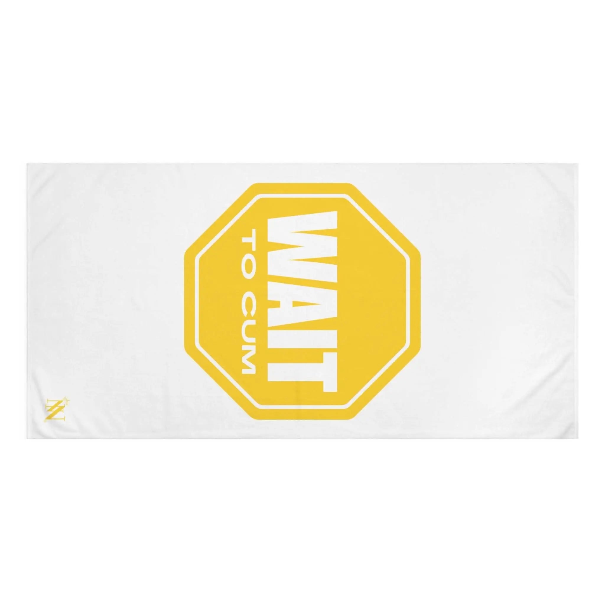 Wait to Cum Sign | Mix & Match Naughty XL Fun-Flirty Lovers’ Towels