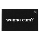 Wanna Cum? Black Mix & Match Soft Sex Towels | Flirty Lovers’ Gifts
