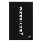 Wanna Cum? Black Mix & Match Soft Sex Towels | Flirty Lovers’ Gifts