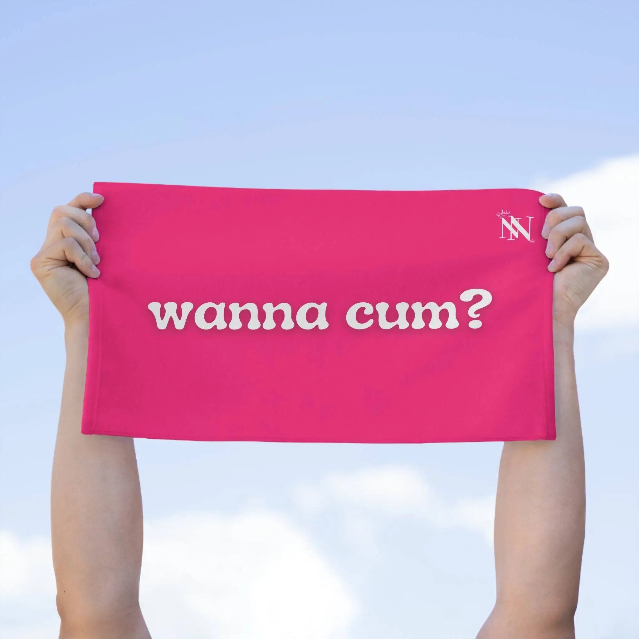 Wanna Cum? Pink Mix & Match Soft Sex Towels | Flirty Lovers’ Gifts