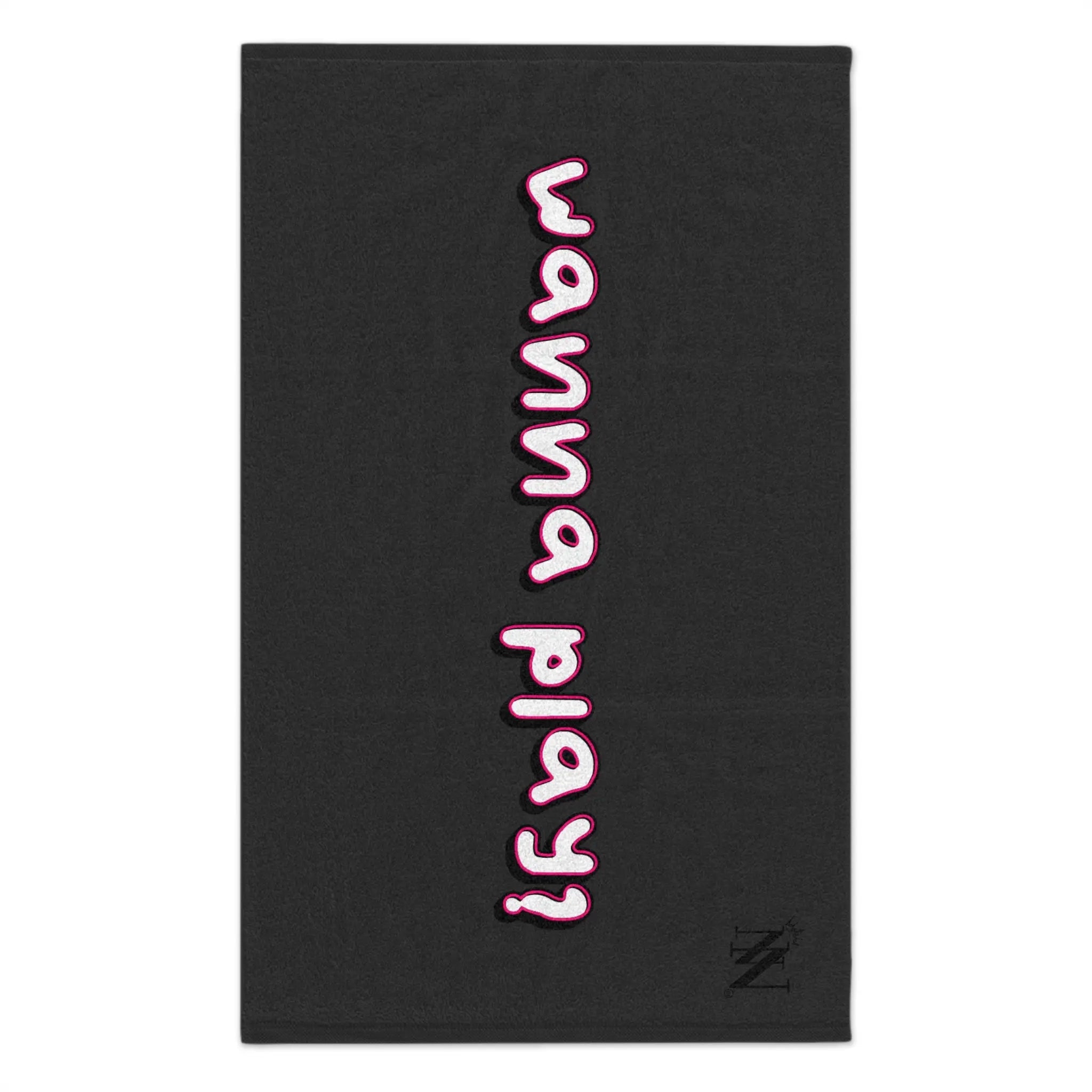 Wanna Play? Dark Grey | Mix & Match Soft Fun-Flirty Lovers’ Towels