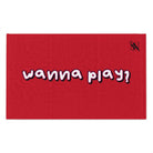 Wanna Play? Red | Mix & Match Soft Fun-Flirty Lovers’ Towels