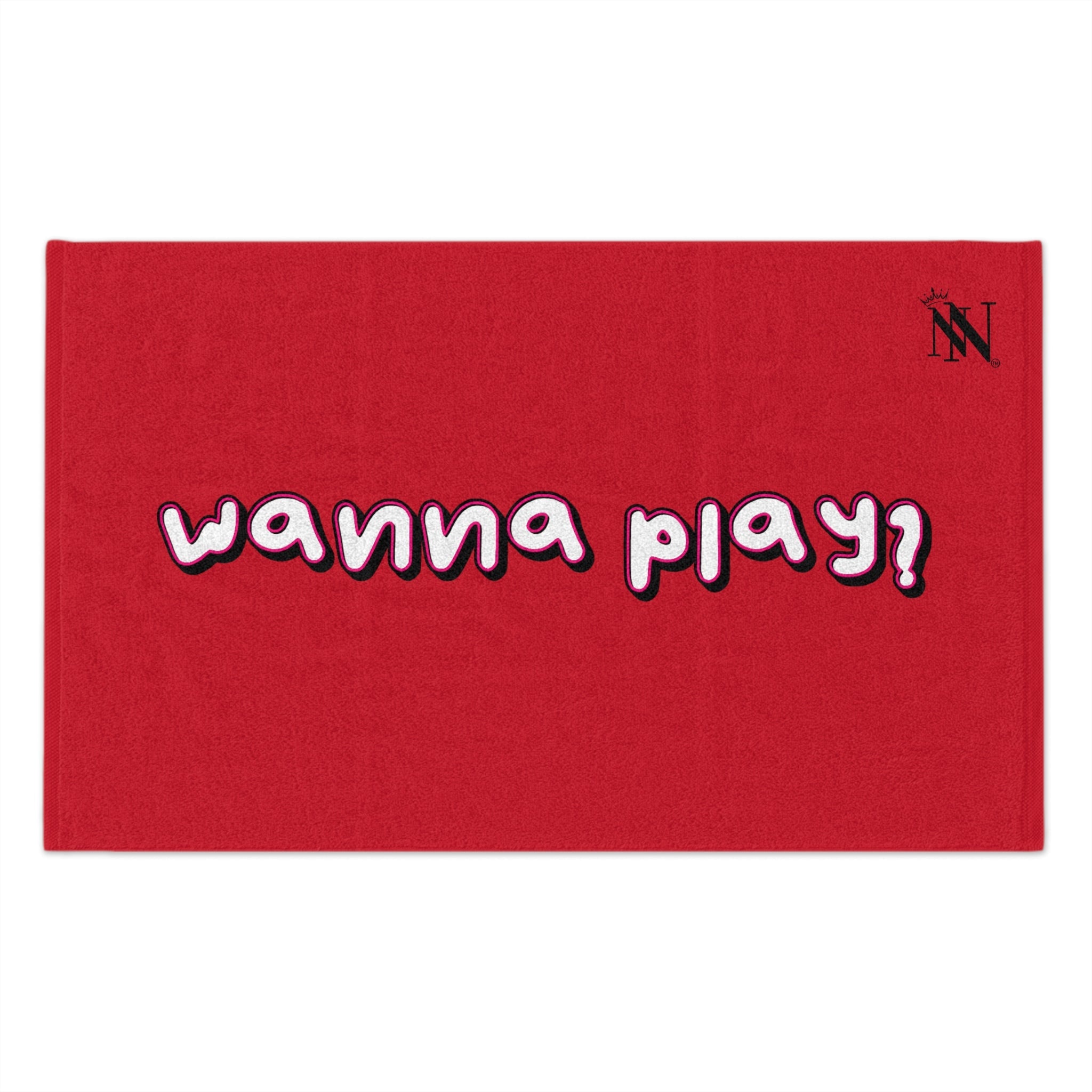 Wanna Play? Red | Mix & Match Soft Fun-Flirty Lovers’ Towels