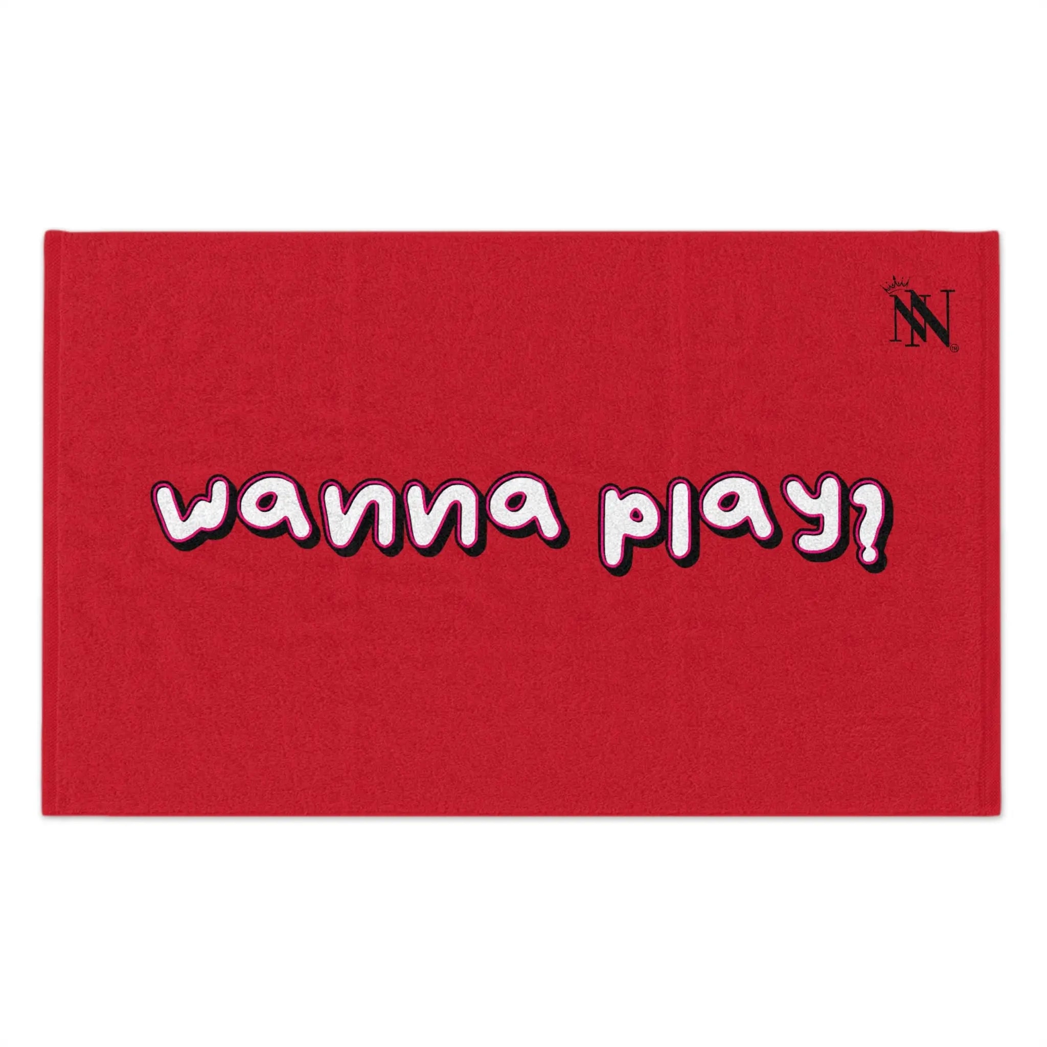 Wanna Play? Red | Mix & Match Soft Fun-Flirty Lovers’ Towels