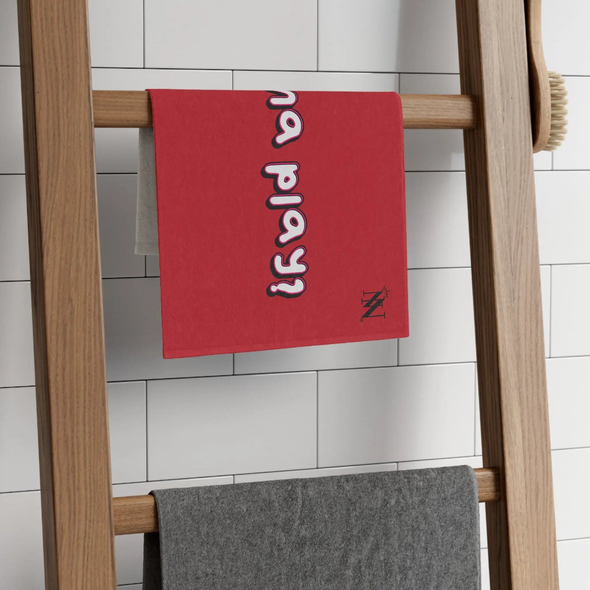 Wanna Play? Red | Mix & Match Soft Fun-Flirty Lovers’ Towels