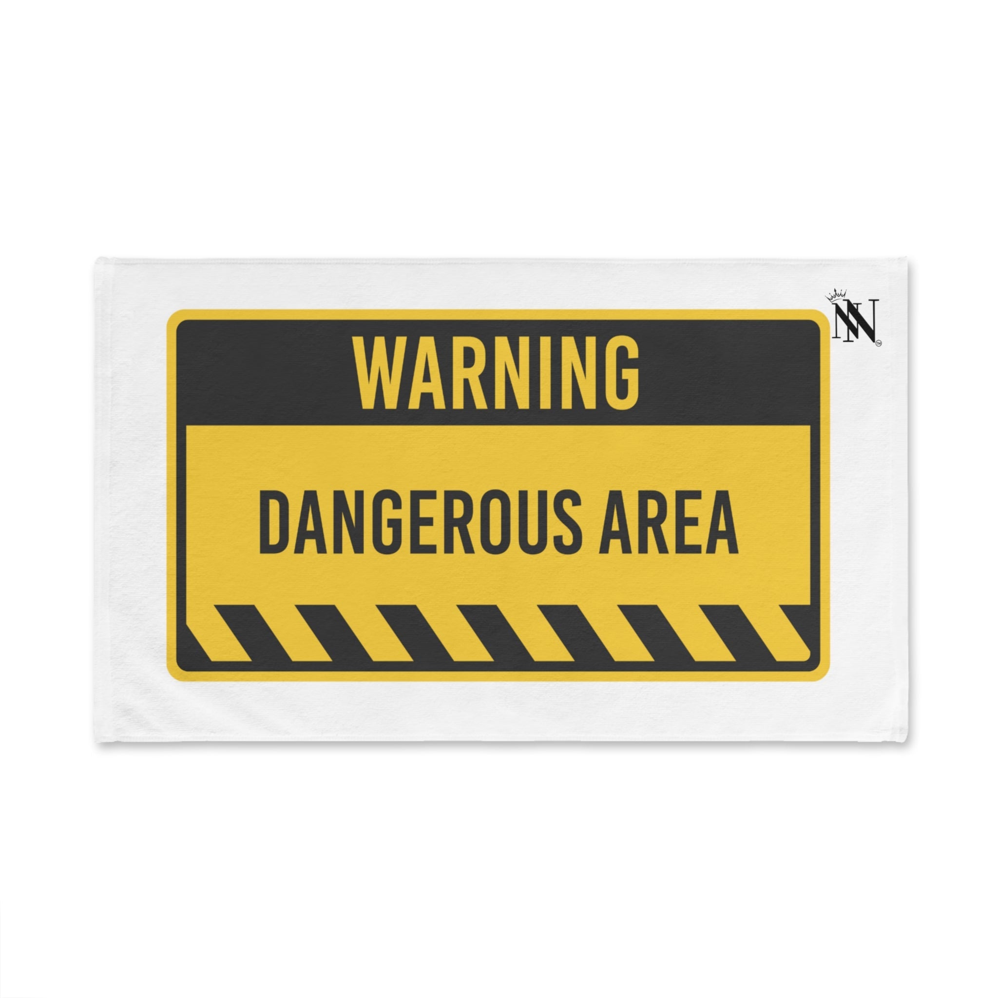 Warning: Dangerous Area White | Mix & Match Original Fun-Flirty Lovers’ Towels