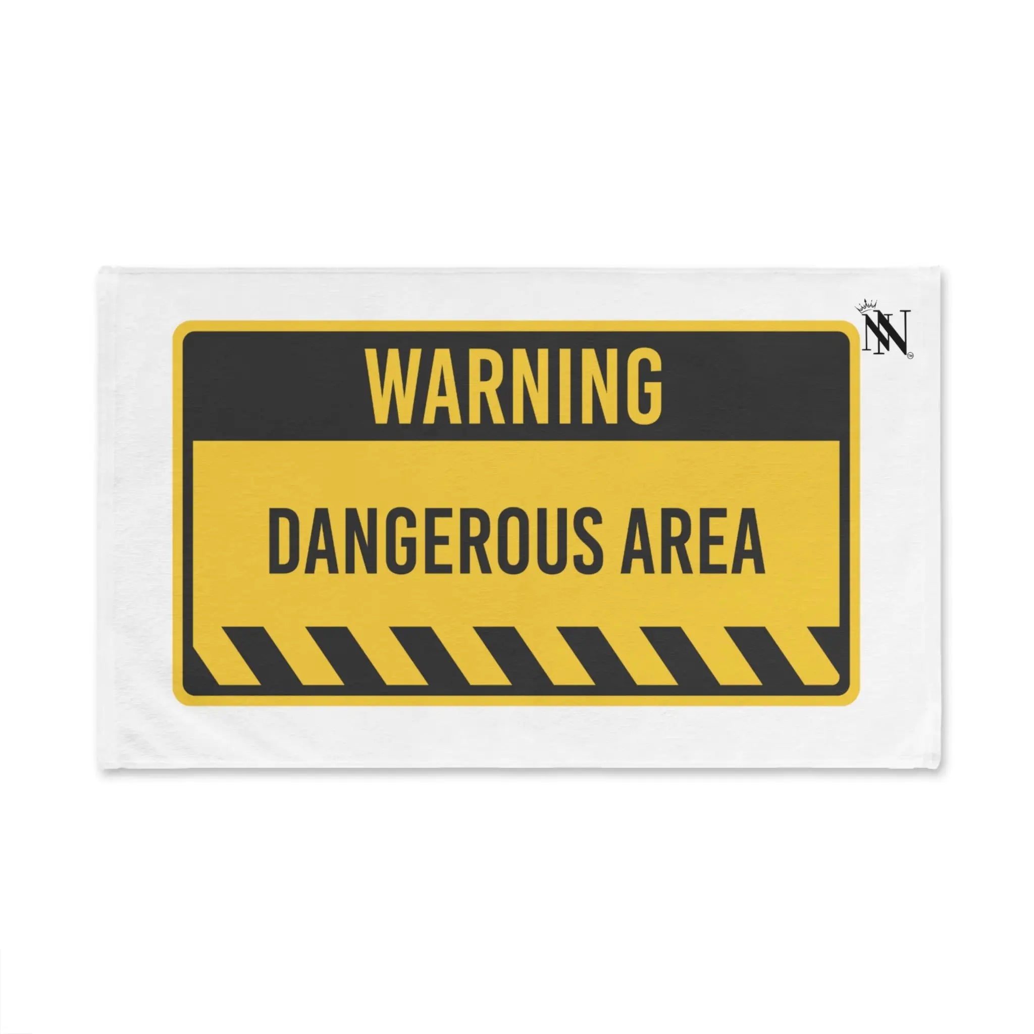 Warning: Dangerous Area White | Mix & Match Original Fun-Flirty Lovers’ Towels