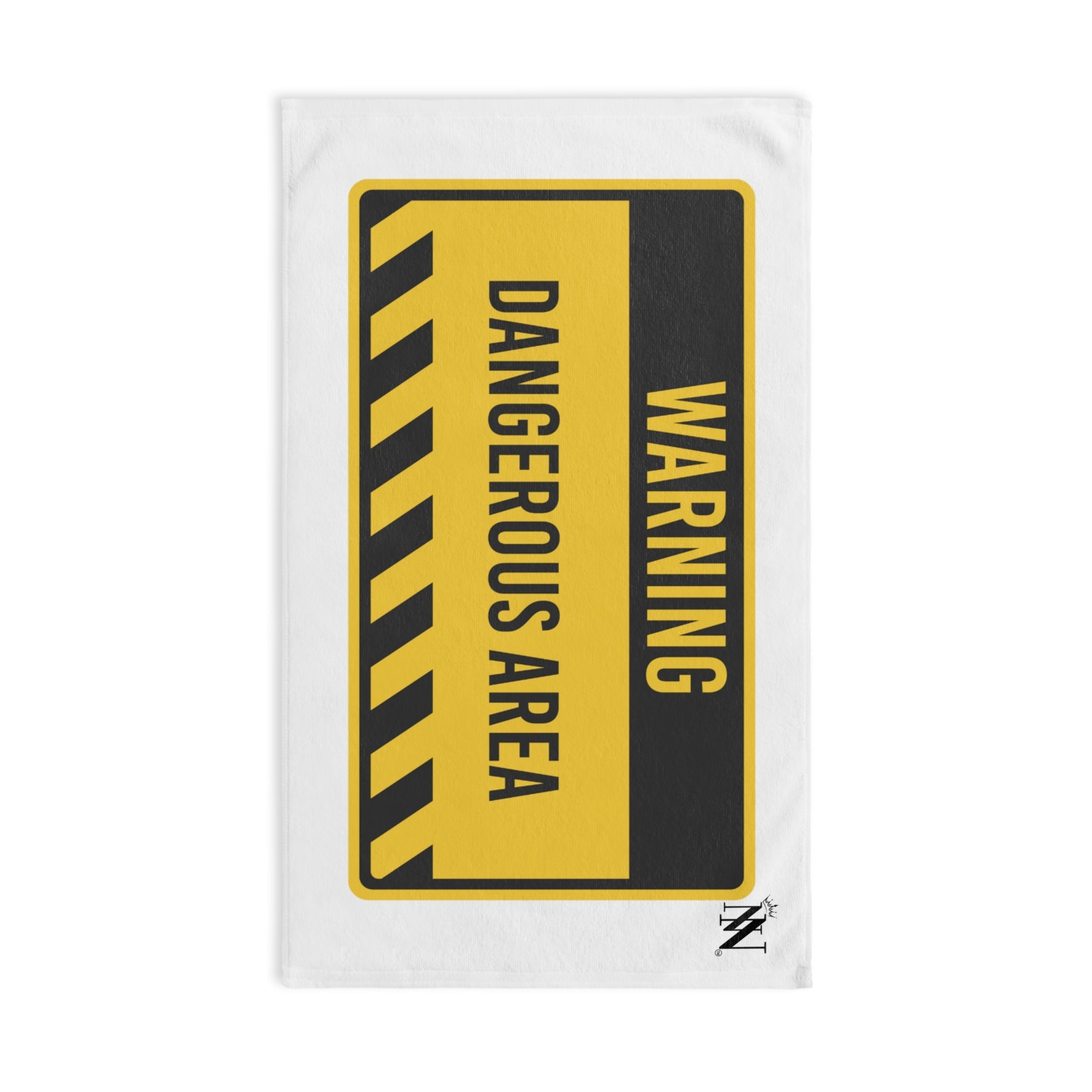 Warning: Dangerous Area White | Mix & Match Original Fun-Flirty Lovers’ Towels