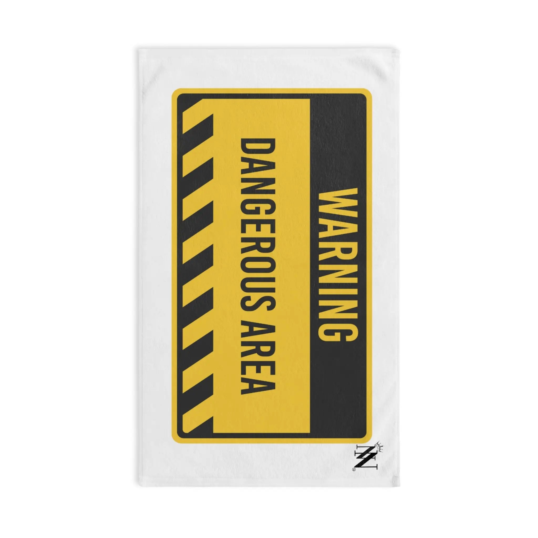 Warning: Dangerous Area White | Mix & Match Original Fun-Flirty Lovers’ Towels