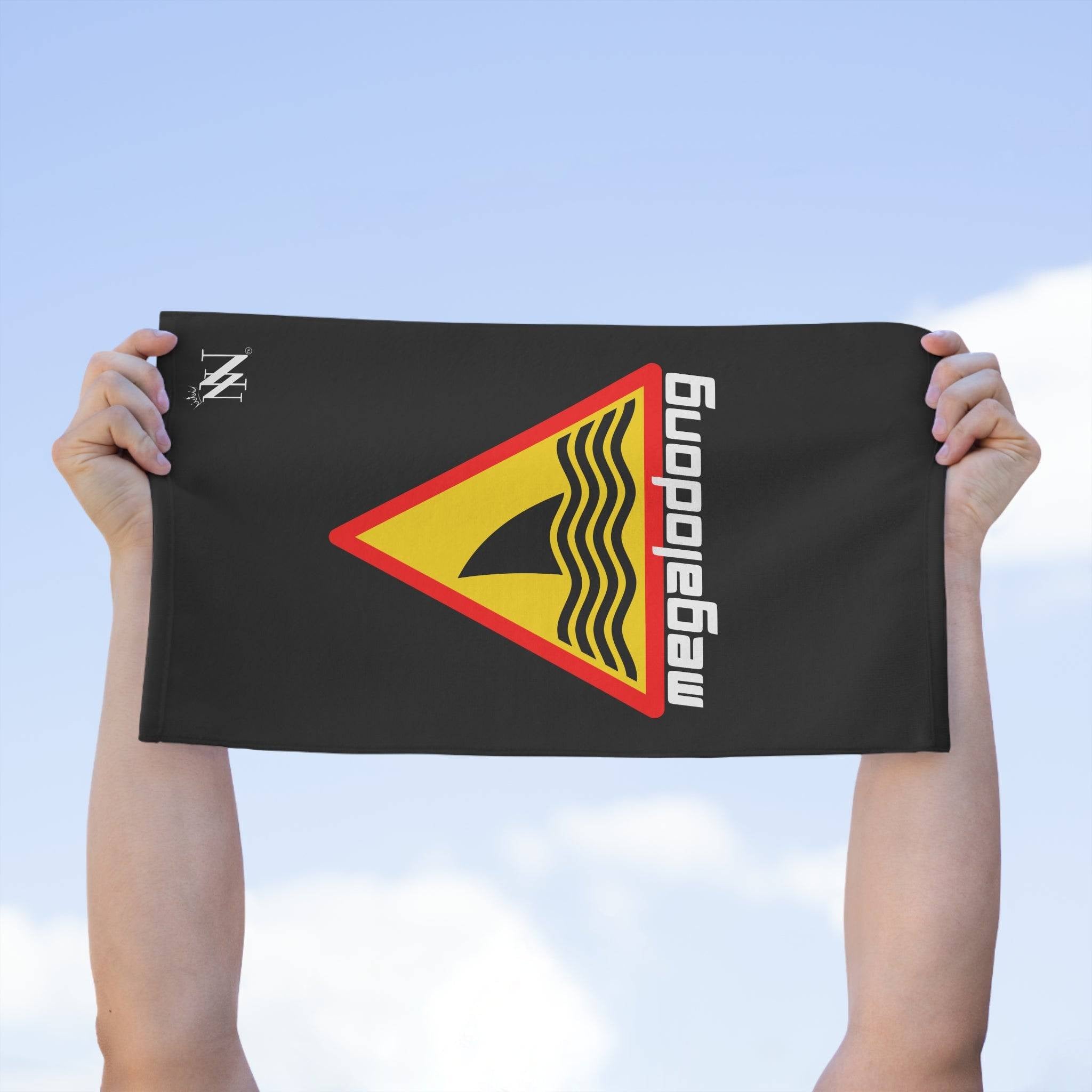 Warning MegaloDONG Black Mix & Match Soft Sex Towels | Flirty Lovers’ Gifts