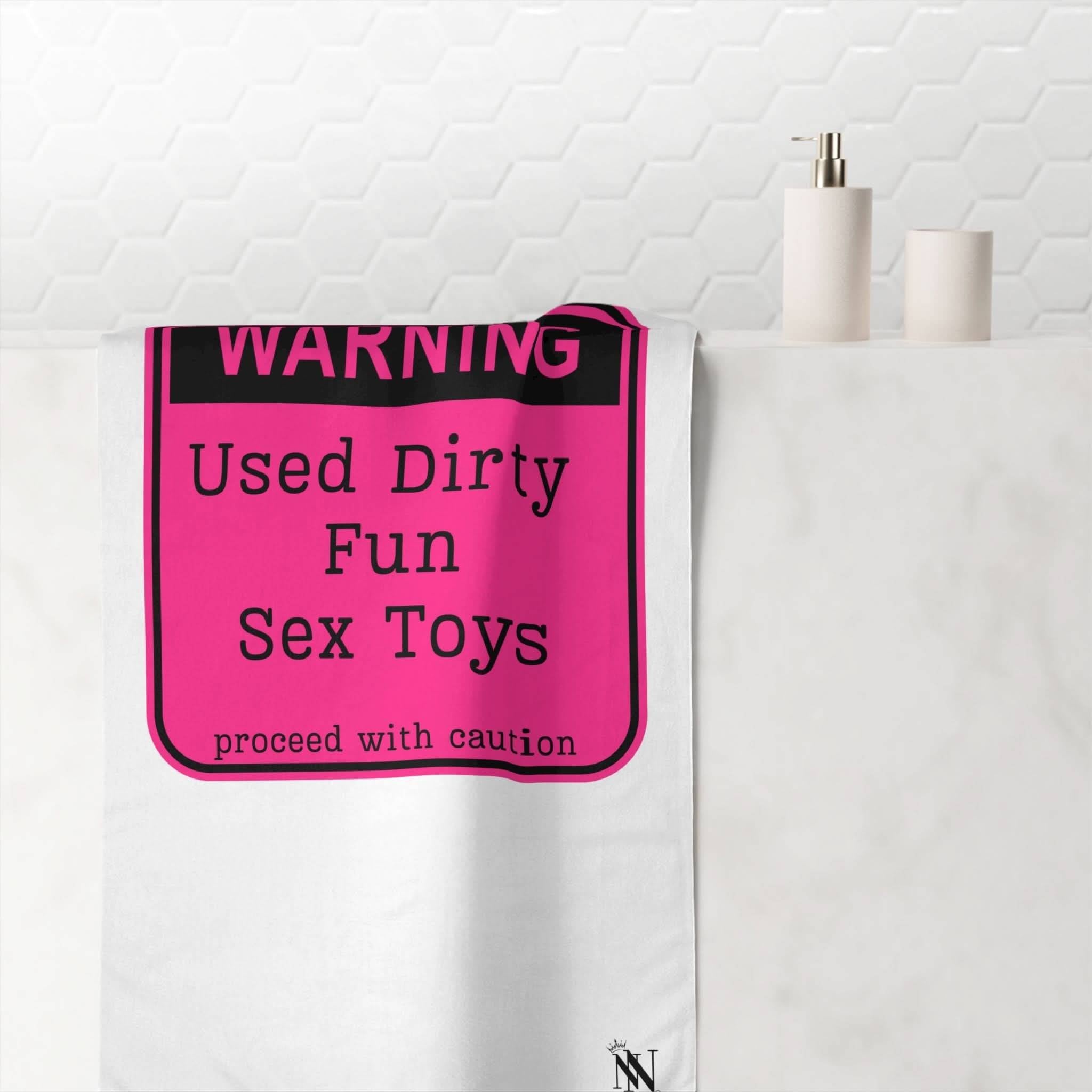 Warning: Used Dirty Sex Toys Fun XL Cum Towel | Big Bold & Sexy Stylish
