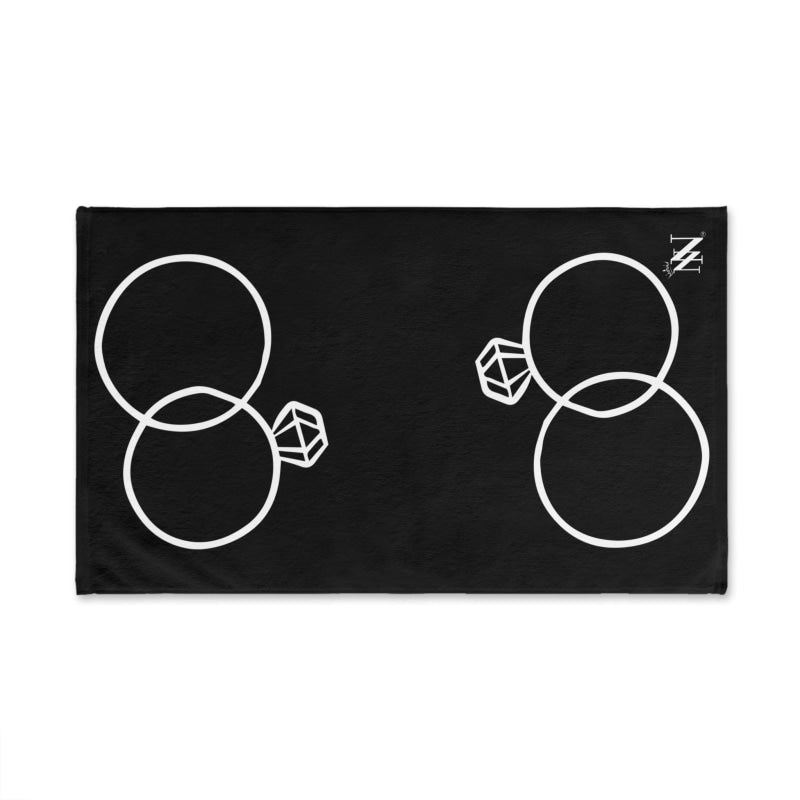 Wedding Rings Shareable Black | Mix & Match Original Fun-Flirty Lovers’ Towels