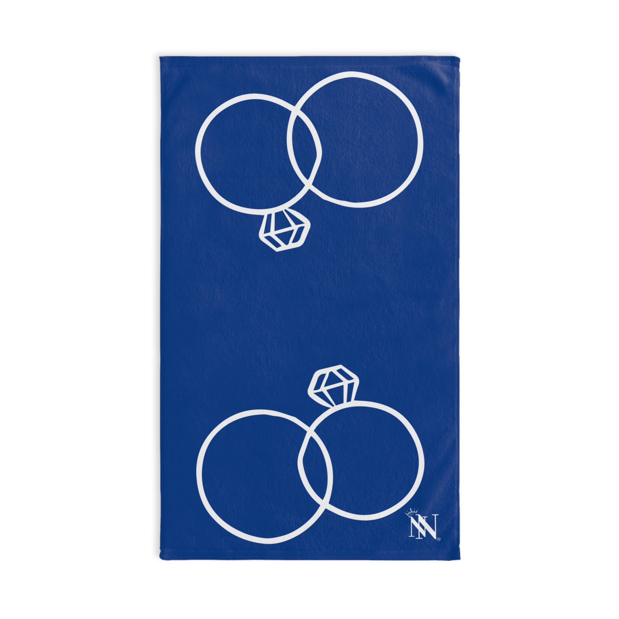 Wedding Rings Shareable Blue | Mix & Match Original Fun-Flirty Lovers’ Towels