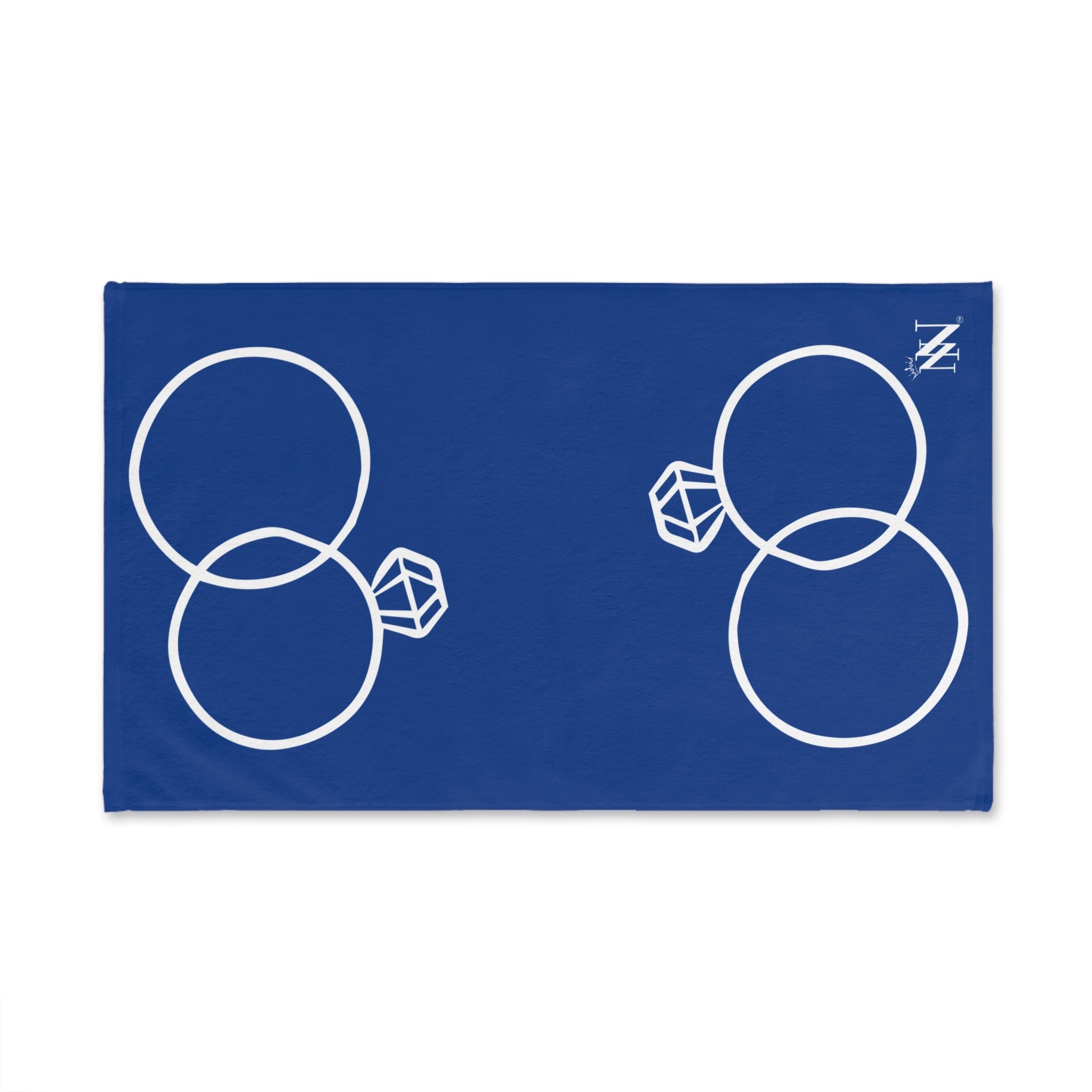 Wedding Rings Shareable Blue | Mix & Match Original Fun-Flirty Lovers’ Towels