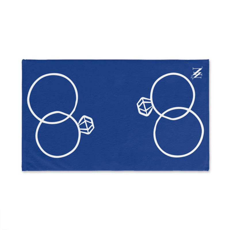 Wedding Rings Shareable Blue | Mix & Match Original Fun-Flirty Lovers’ Towels