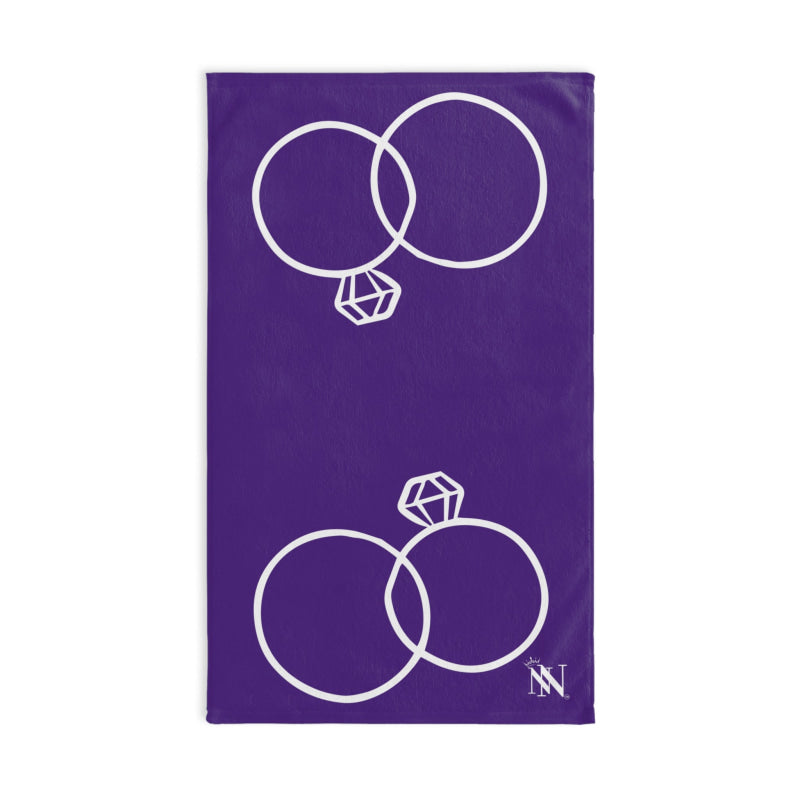 Wedding Rings Shareable Purple | Mix & Match Original Fun-Flirty Lovers’ Towels