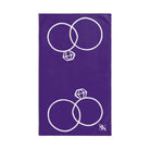 Wedding Rings Shareable Purple | Mix & Match Original Fun-Flirty Lovers’ Towels