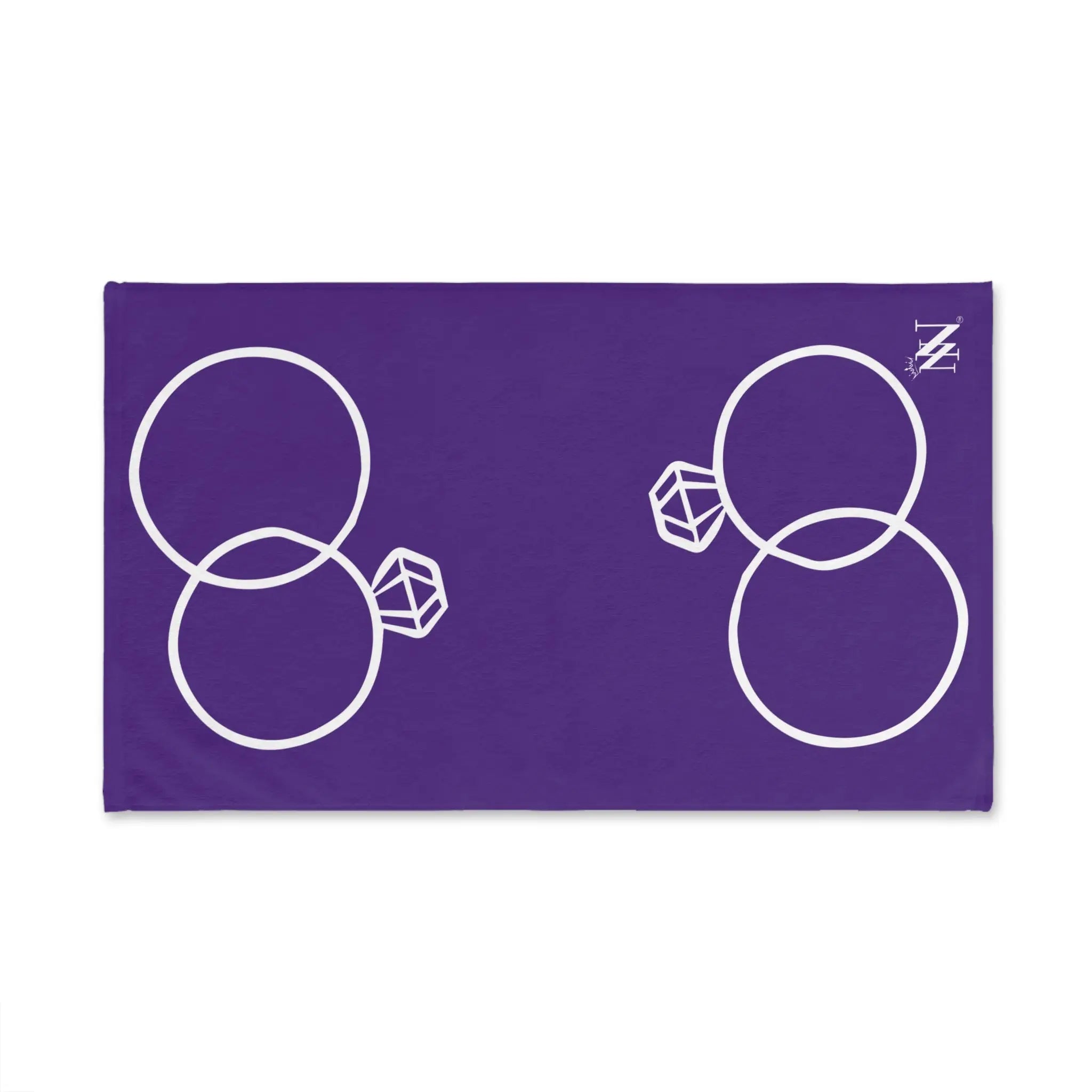 Wedding Rings Shareable Purple | Mix & Match Original Fun-Flirty Lovers’ Towels