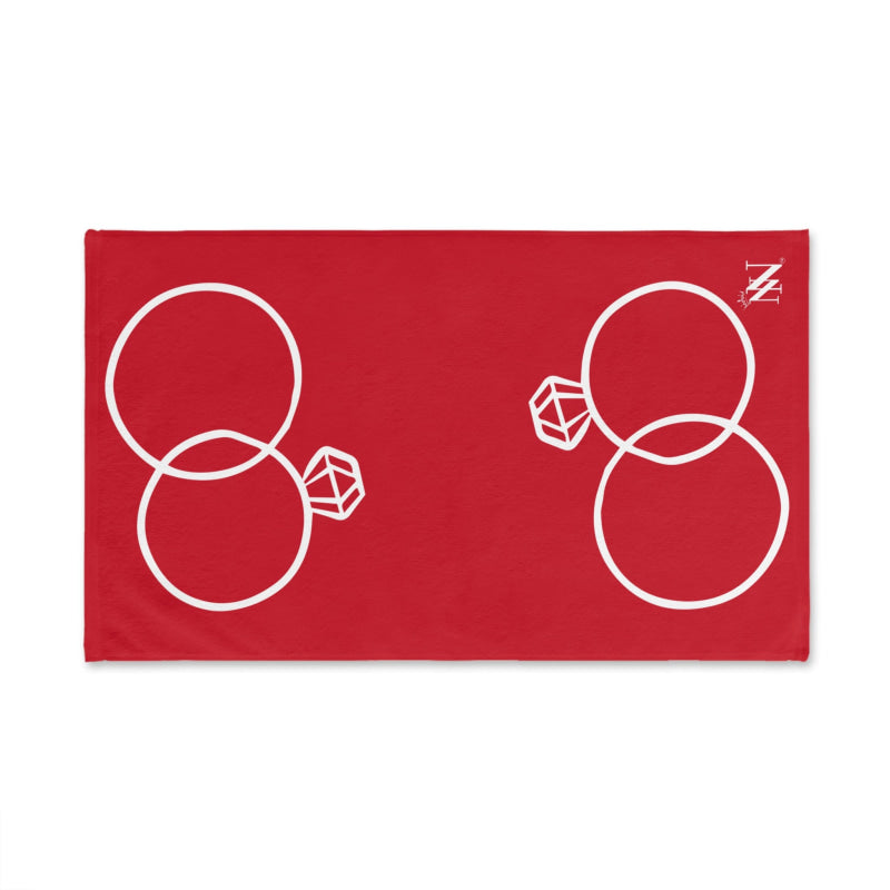 Wedding Rings Shareable Red | Mix & Match Original Fun-Flirty Lovers’ Towels