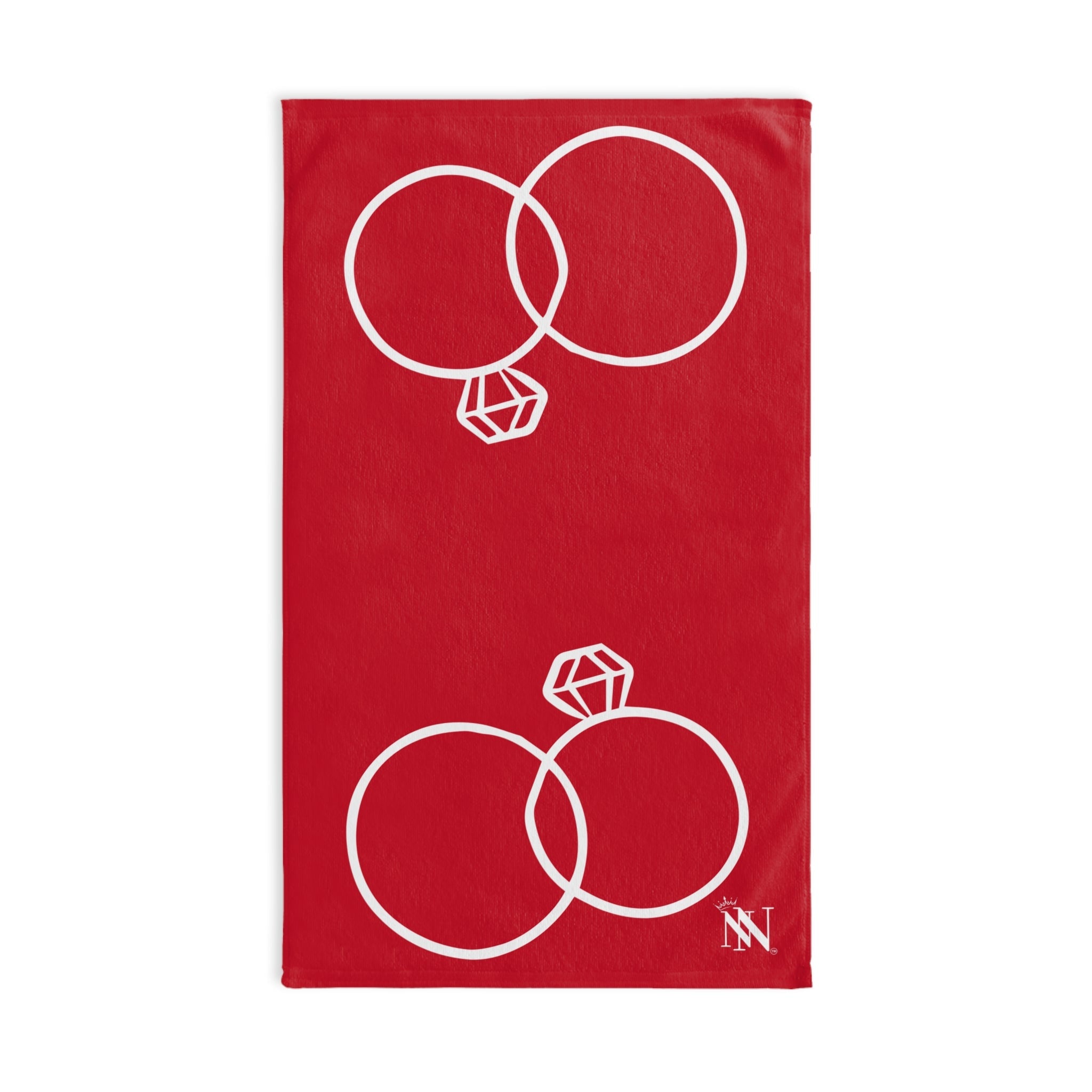 Wedding Rings Shareable Red | Mix & Match Original Fun-Flirty Lovers’ Towels