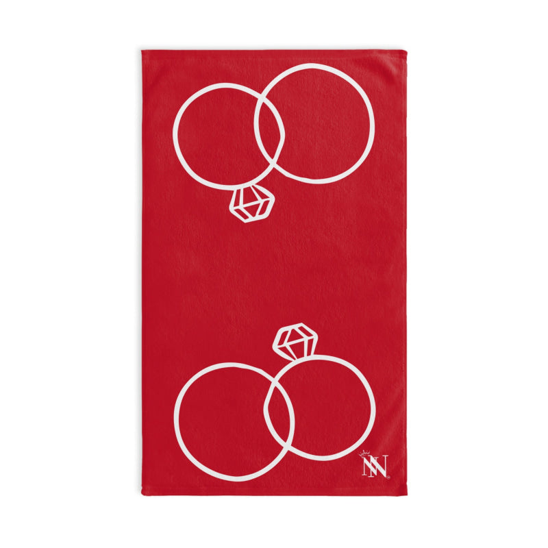 Wedding Rings Shareable Red | Mix & Match Original Fun-Flirty Lovers’ Towels