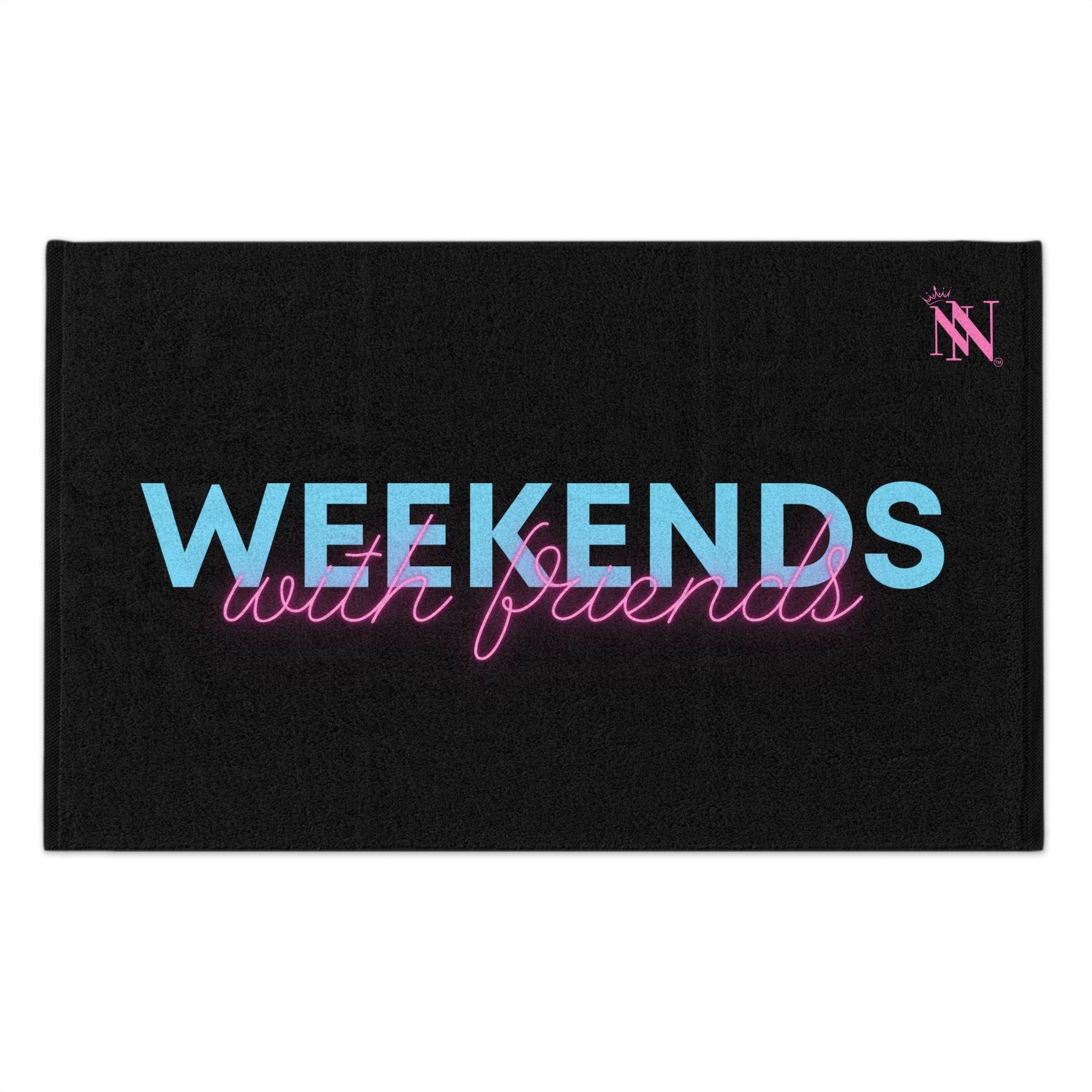 Weekends with Friends Black Mix & Match Soft Sex Towels | Flirty Lovers’ Gifts