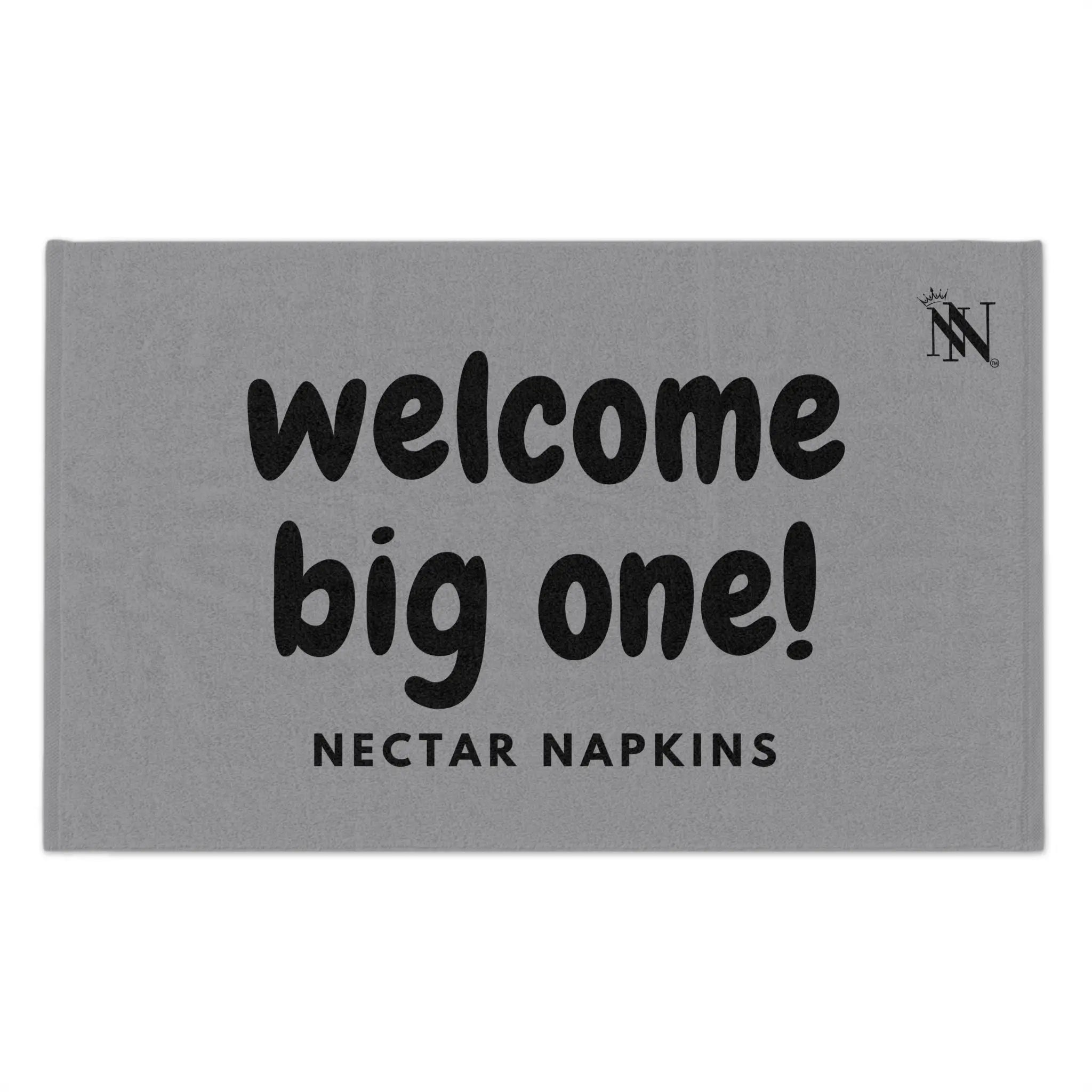 Welcome Big One! Grey | Mix & Match Soft Fun-Flirty Lovers’ Towels